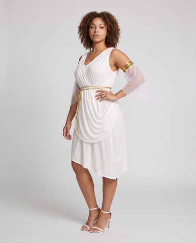 Damen elegantes und fließendes Abendkleid mit transparenten Ärmeln – Élara