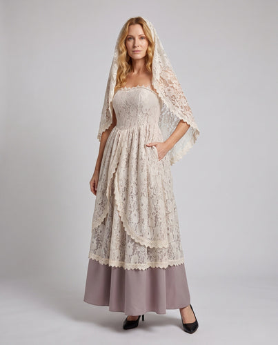 Damen Elegantes Viktorianisches Hochzeitskleid Echo Archiv