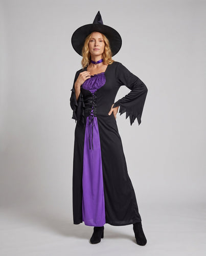 Damen Hexenkostüm mit eleganten Schnitt und zauberhaften Frontdetails Echo Archiv
