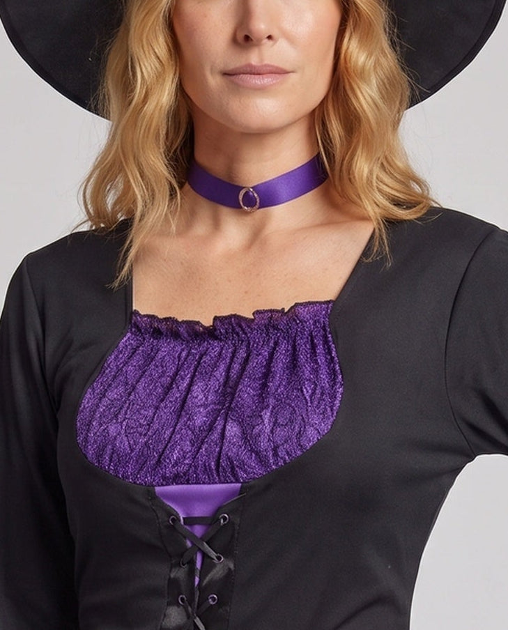 Damen Hexenkostüm mit eleganten Schnitt und zauberhaften Frontdetails Echo Archiv