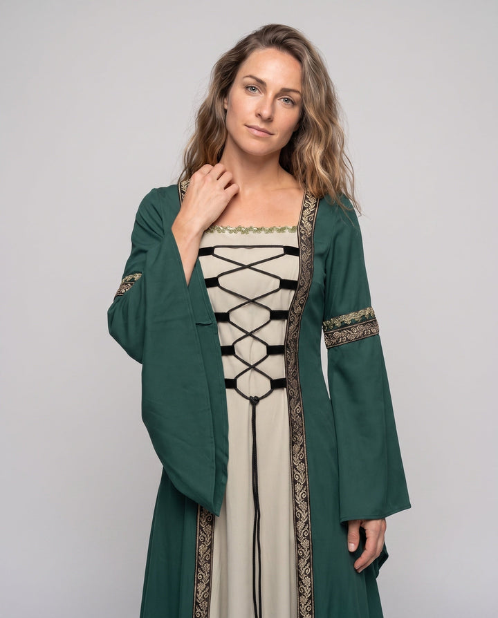 Damen historisches Märchenkleid mit elegantem Schnürdesign – Élara