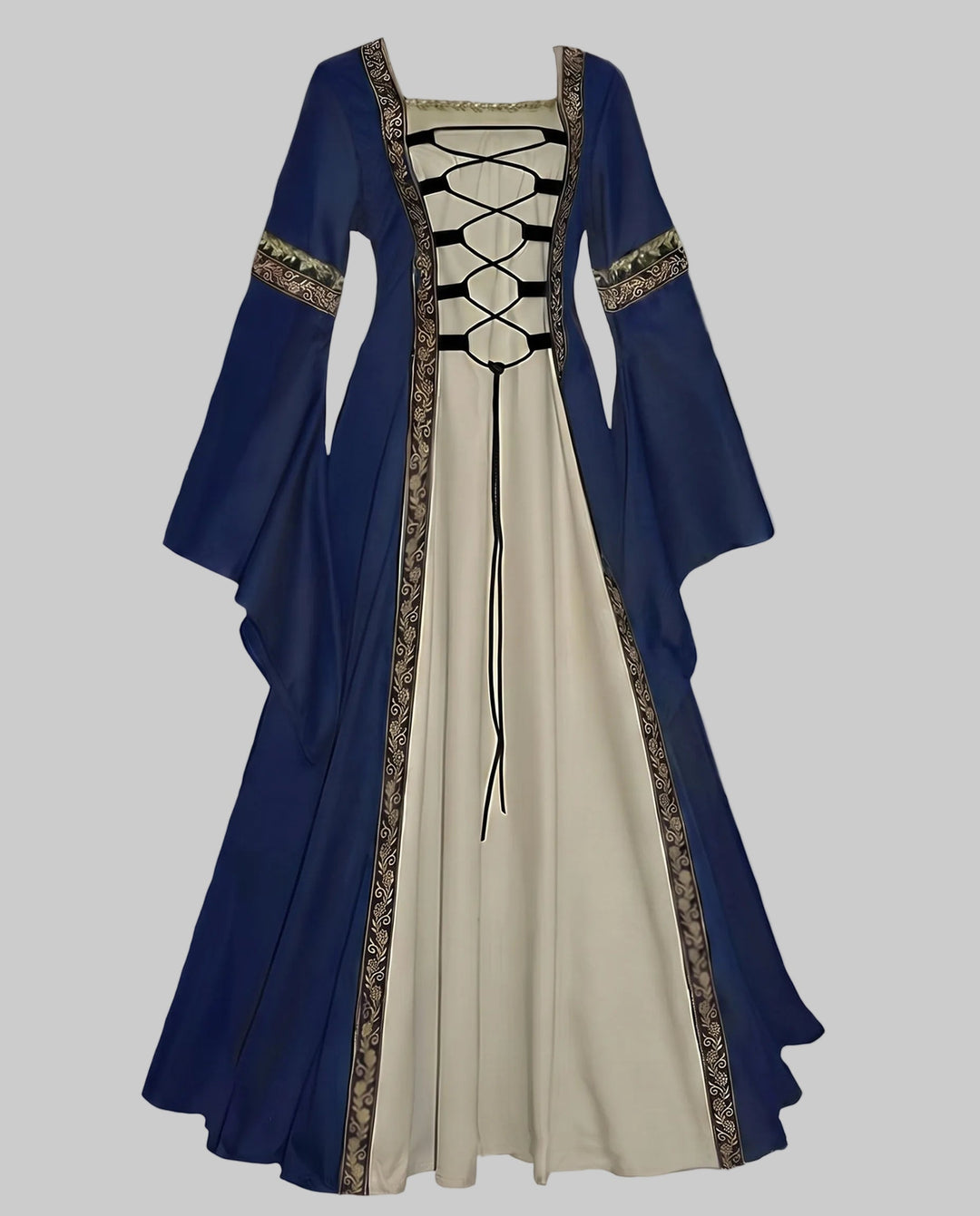 Damen historisches Märchenkleid mit elegantem Schnürdesign – Élara