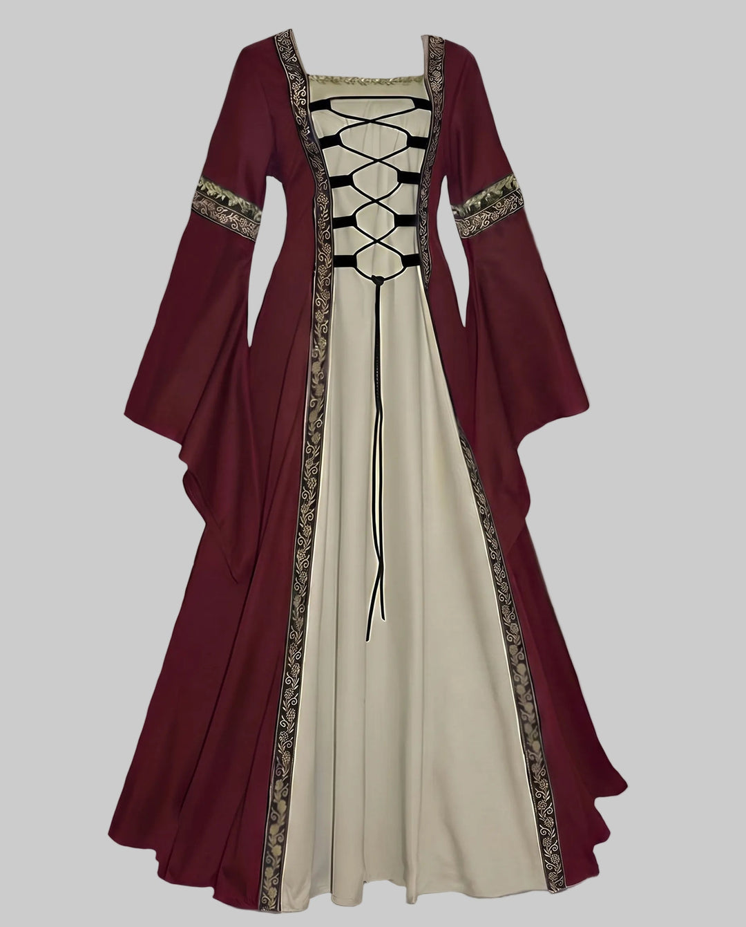 Damen historisches Märchenkleid mit elegantem Schnürdesign – Élara
