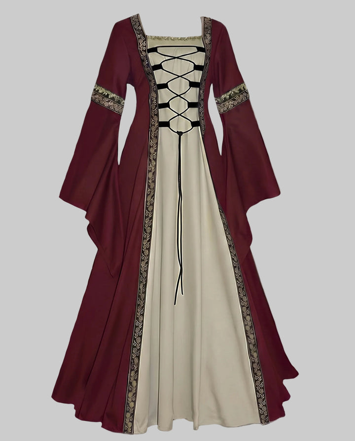 Damen historisches Märchenkleid mit elegantem Schnürdesign – Élara