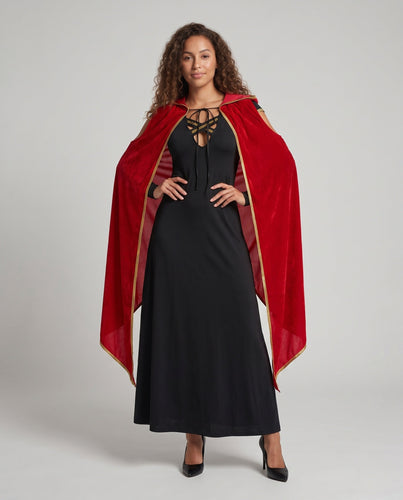Damen Märchenhaftes Kapuzenkleid mit romantischem Umhang Echo Archiv
