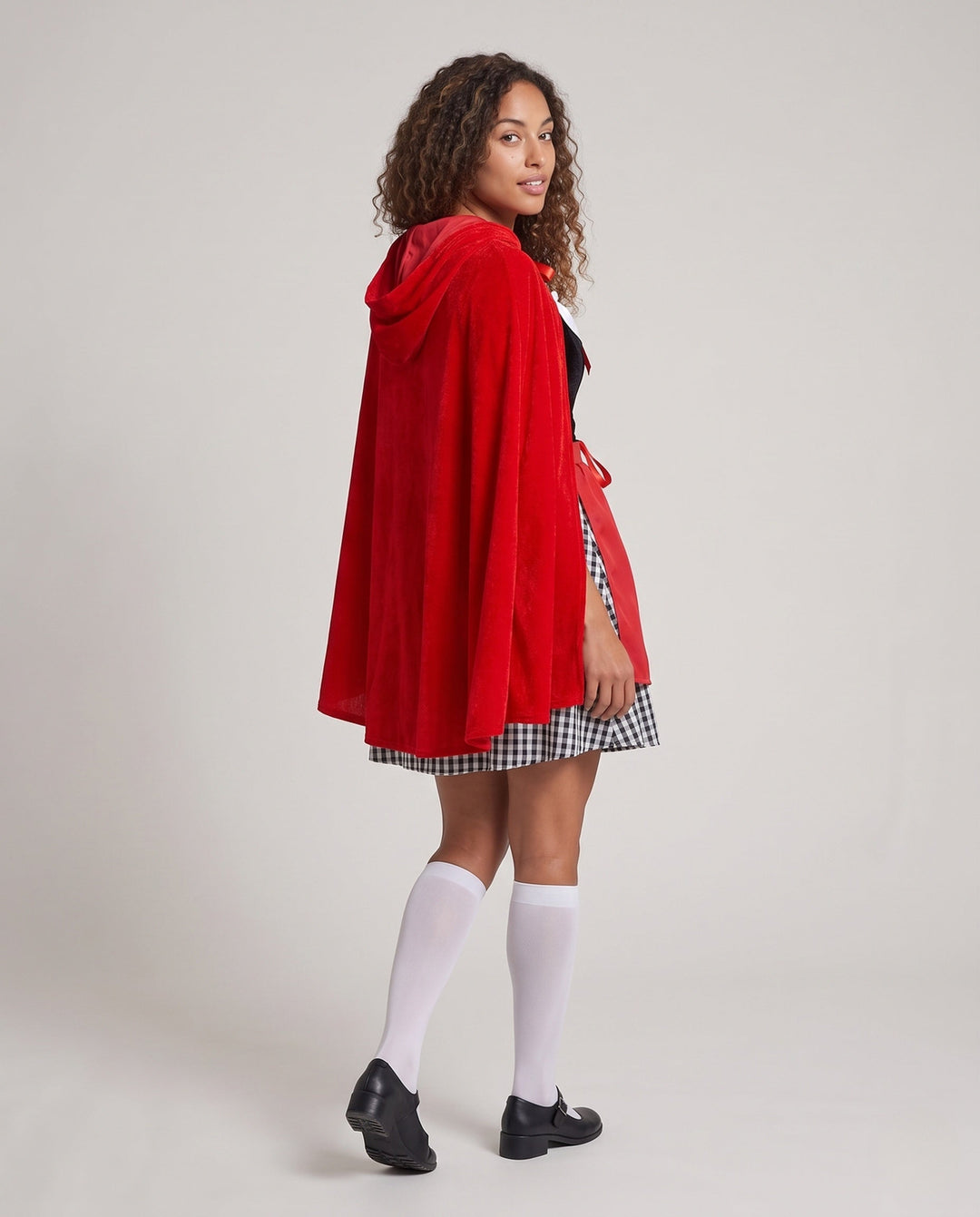 Damen Märchenhaftes Rotkäppchen-Kostüm mit eleganter Kapuze und fröhlichem Tüllrock Echo Archiv
