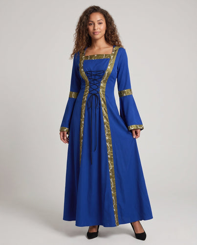 Damen Mittelalterliches Kostüm mit eleganten Ärmeln Echo Archiv