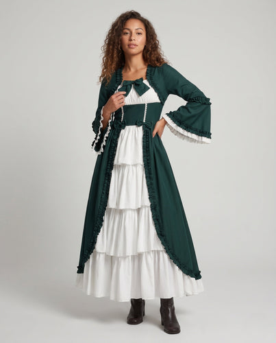 Damenkleid mit voluminösem Rock und eleganten Rüschendetails Echo Archiv