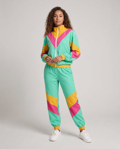 Damen Sportlicher Trainingsanzug mit bunten Details Echo Archiv