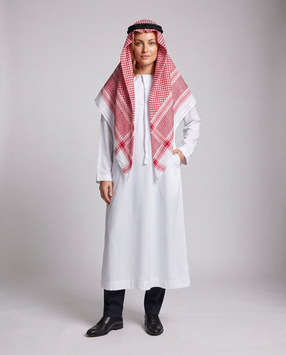 Damen traditionelles langes Gewand mit Kopfbedeckung – Valéora