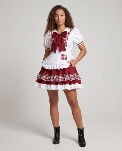 Damen verspieltes Dirndl-Kleid mit eleganten Rüschen – Élara