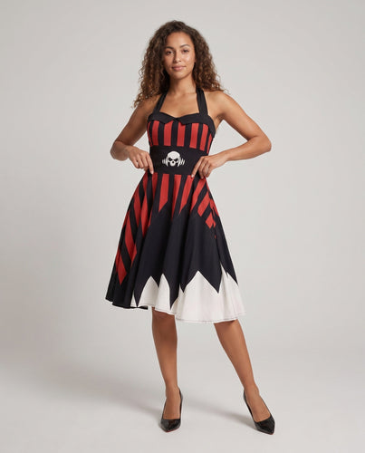 Damen Vintage inspiriertes Kleid mit schwingendem Rock – Élara