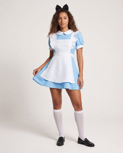 Damen Märchenhaftes Kostümkleid mit Schürze und Puffärmeln Echo Archiv