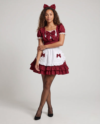 Damen verspieltes Vintage-Latzkleid mit Rüschendetails Echo Archiv