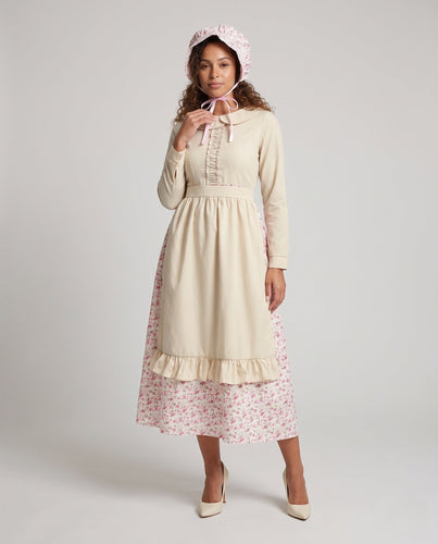 Damen Vintage Schürzenkleid mit blühendem Muster und Umschlagsaum Echo Archiv
