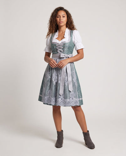 Damen Dirndl mit filigranem Spitzenbesatz – Élara