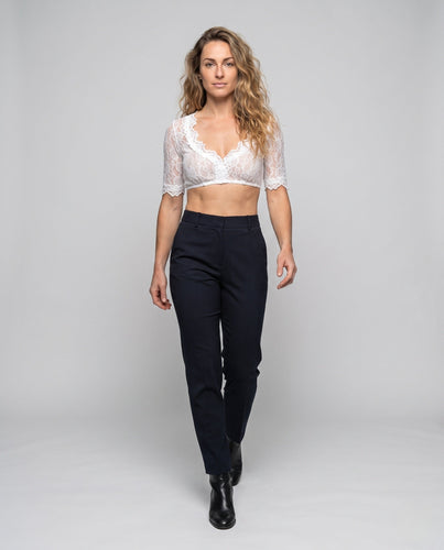 Damen Spitzentop mit Halbärmeln – Élovi