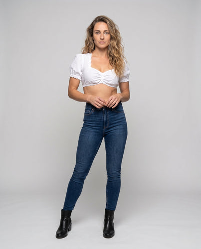 Damen Trachtenbluse mit Puffärmeln – Élovi