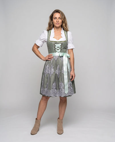 Damen Trachtenkleid mit feiner Spitzenstickerei – Élara