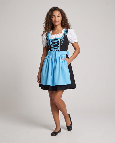 Damen Dirndl-Kleid mit eleganter Schnürung und modernen Akzenten – Élara