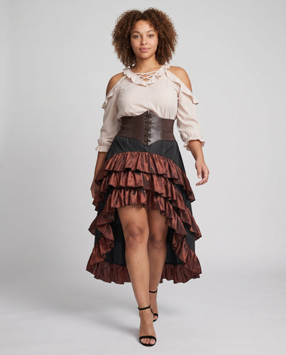 Damen Elegantes Korsett-Kleid mit voluminösem Rüschenrock Echo Archiv