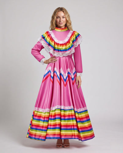 Damen festliches Kleid mit bunten Zierdetails Echo Archiv
