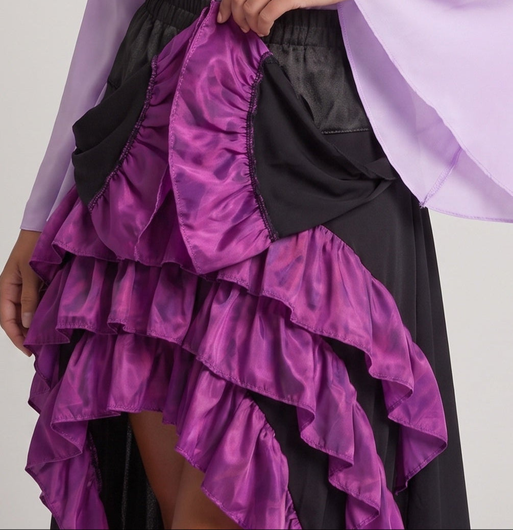 Frauen Historisches Rüschkleid mit Eleganter Korsage und Ausgestellt Rock Echo Archiv