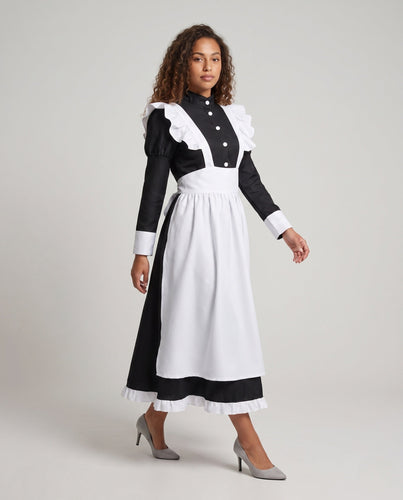 Damen Klassisches Dienstmädchenkleid – Élara
