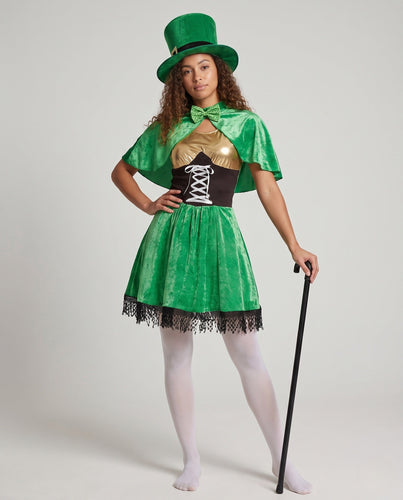 Damen Kostüm als irischer Leprechaun mit eleganten Details Echo Archiv