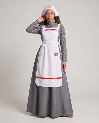Damen Kostüm als Krankenschwester mit traditionellem Kleidungsstil Echo Archiv