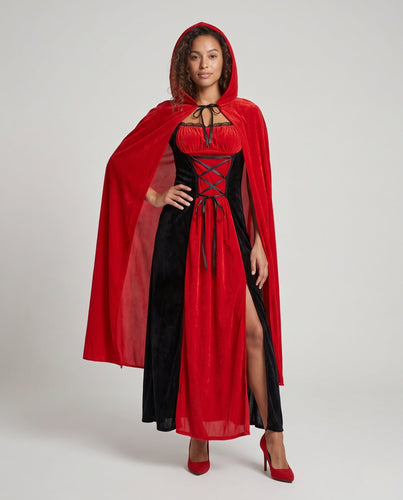 Damen Märchenhaftes Kapuzenkleid mit elegantem Tüll und Rüschendetails Echo Archiv