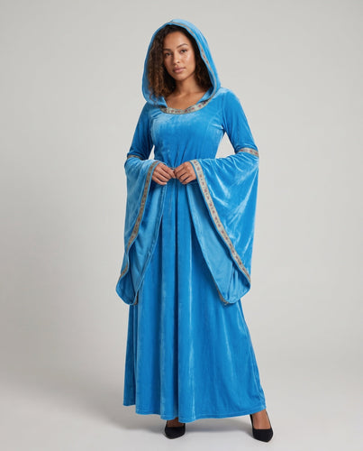 Damen Märchenhaftes Kapuzenkleid mit weit ausgestellten Ärmeln Echo Archiv