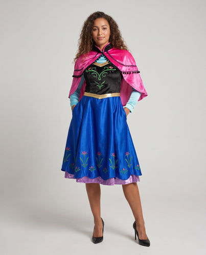 Damen Märchenhaftes Prinzessinnen-Kostüm mit Cape und floralem Design Echo Archiv