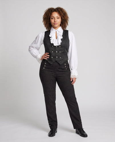 Damen Elegante Rüschenbluse mit hochwertiger Spitze und tailliertem Schnitt – Élovi