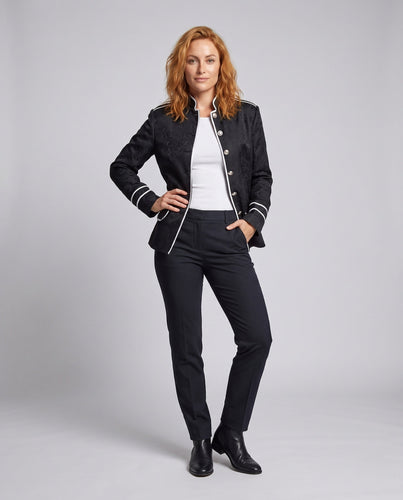 Damen Eleganter Blazer mit Floral Mustern und Metallic Akzenten Echo Archiv