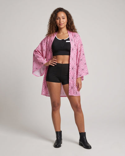 Damen Eleganter Kimono mit modernem geometrischen Muster Echo Archiv