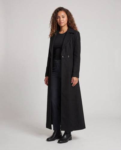 Damen Eleganter und modischer Maxi-Mantel Echo Archiv