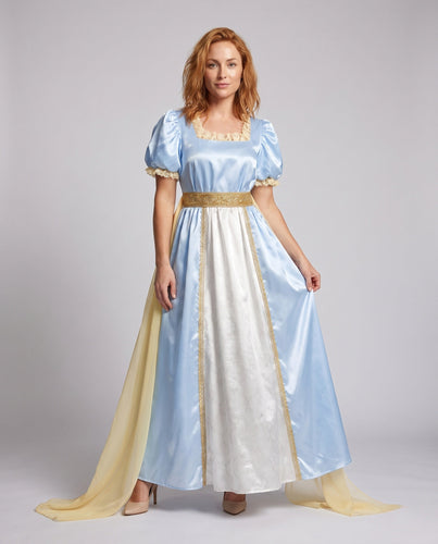 Damen Festliches Dirndlkleid mit großzügigen Puffärmeln und edler Satinverzierung – Élara