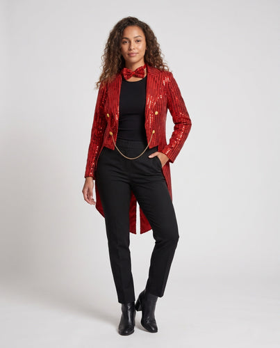 Damen glamouröser Seidenmantel mit auffälligem Pailletten-Design Echo Archiv