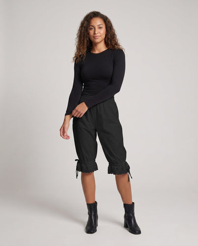 Damen Loose-Fit Haremshose mit Spitzendetails – Avélisse