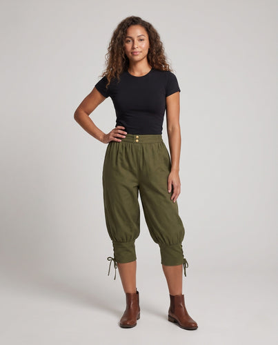 Damen Sommertarnhose mit elastischem Bund und regulierbarem Knöchel – Avélisse