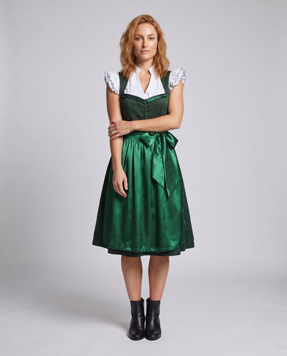 Damen Trachtenkleid mit Rüschendetails und Taillengürtel – Élara