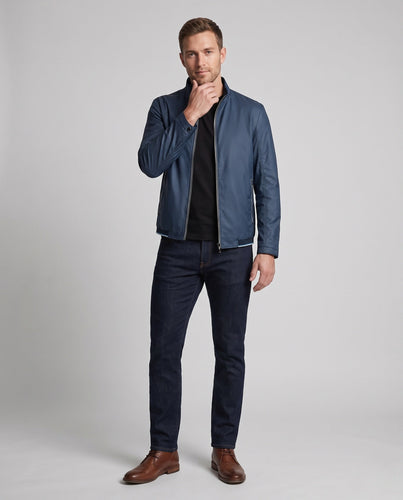 Herren leichte wasserabweisende Blousonjacke mit Stehkragen und Frontreißverschluss Echoarchiv