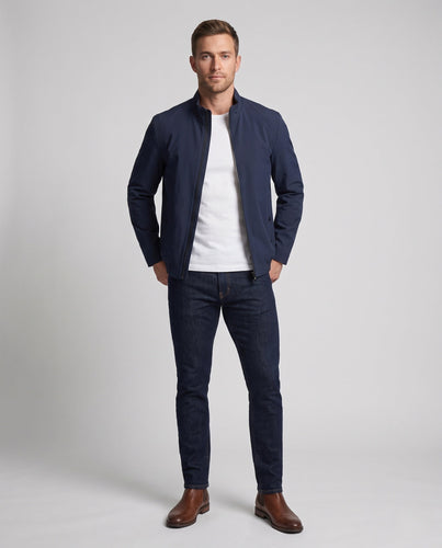 Herren Leichtgewicht Stehkragen Blouson im Business Casual Stil – Taviero