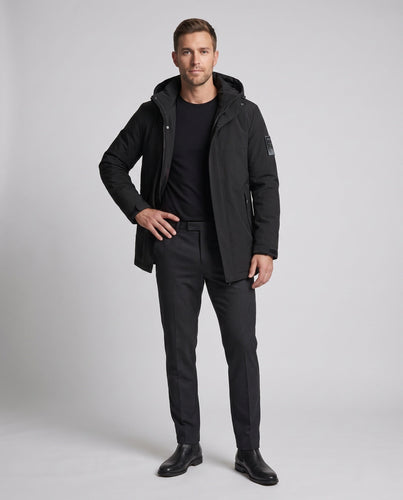 Herren wasserabweisende Softshell-Winterjacke mit Kapuze und Schafswoll-Mischfüllung Echoarchiv