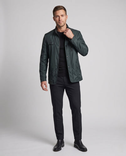Herren gepolstertes Reise- und Stehkragenjacke mit mehreren Taschen – Taviero