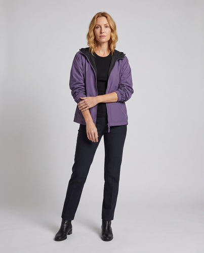 Damen Übergangs Zip-Hoodie mit elastischem Saum und aufgesetzten Taschen Echoarchiv