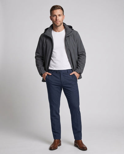 Herren Wind- und Wasserabweisende Softshelljacke mit abnehmbarer Kapuze und verdecktem Reißverschluss Echo Archiv