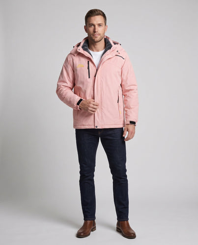 Herren Winterparka mit dickem Fleece-Innenfutter, abnehmbarer Kapuze und winddichter, wasserabweisender Softshell-Schicht Echoarchiv