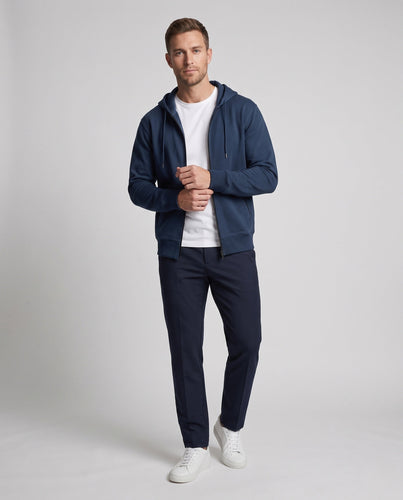 Herren Zip Hoodie in entspannter Oversize-Passform mit durchgehendem Reißverschluss und Reißverschlusstaschen Echoarchiv
